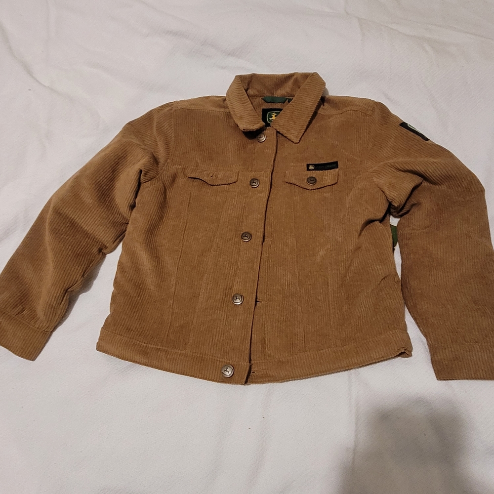 John Deere Tan Corduroy Trucker Jacket
